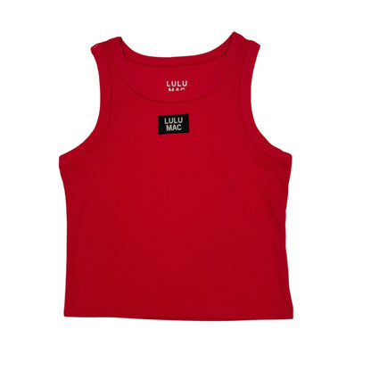 DD-TANK RED LULU MAC SOLID TANK TOPS: RED / Small