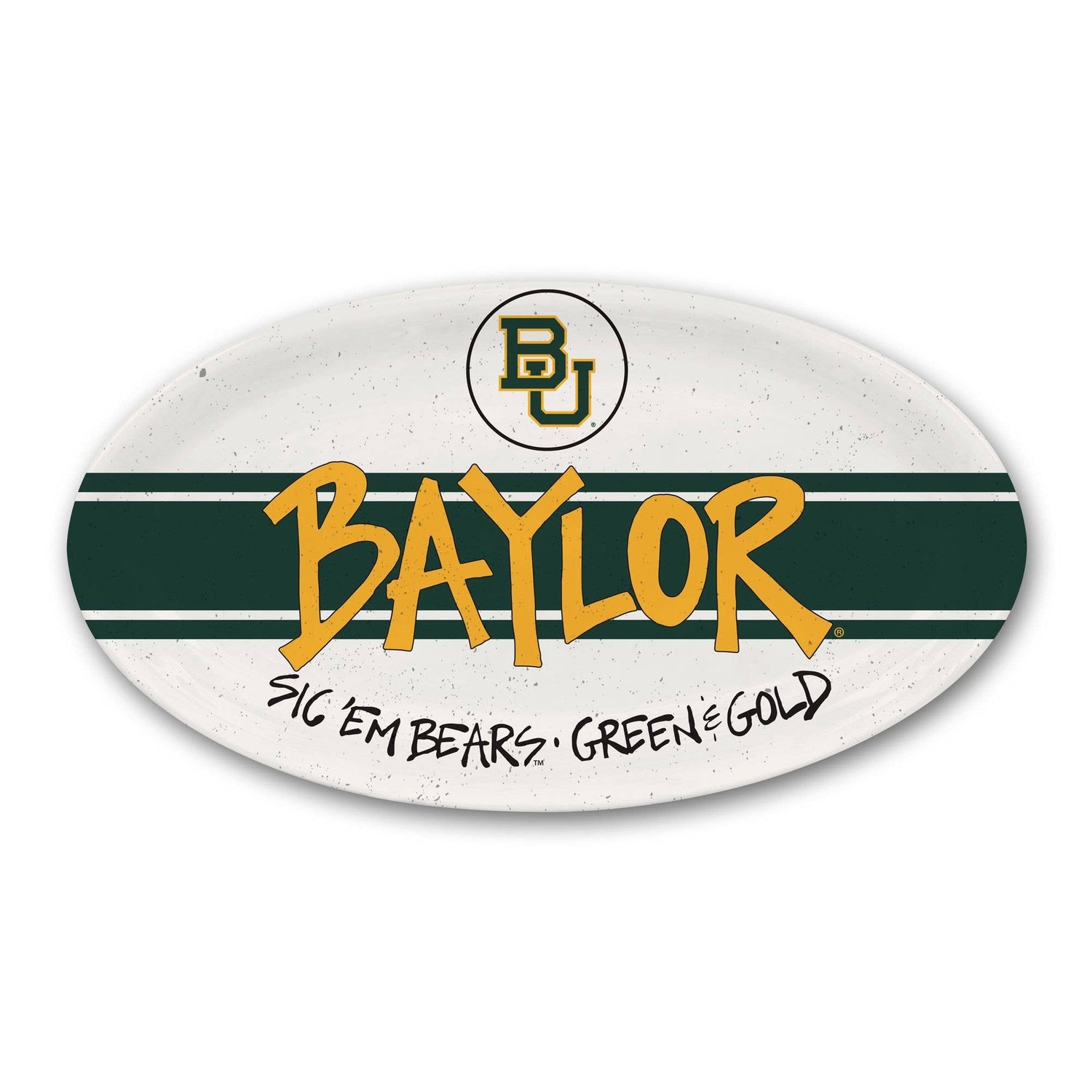BAYLOR UNIVERSITY melamine- Oval