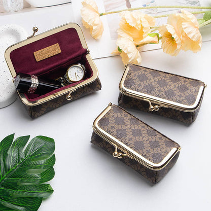5125 Canvas &amp; Leather Jewelry Case: Coffee