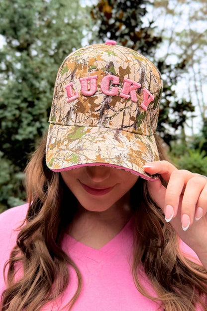 Lucky Camo Hat by Jess Lea : Camo/Pink