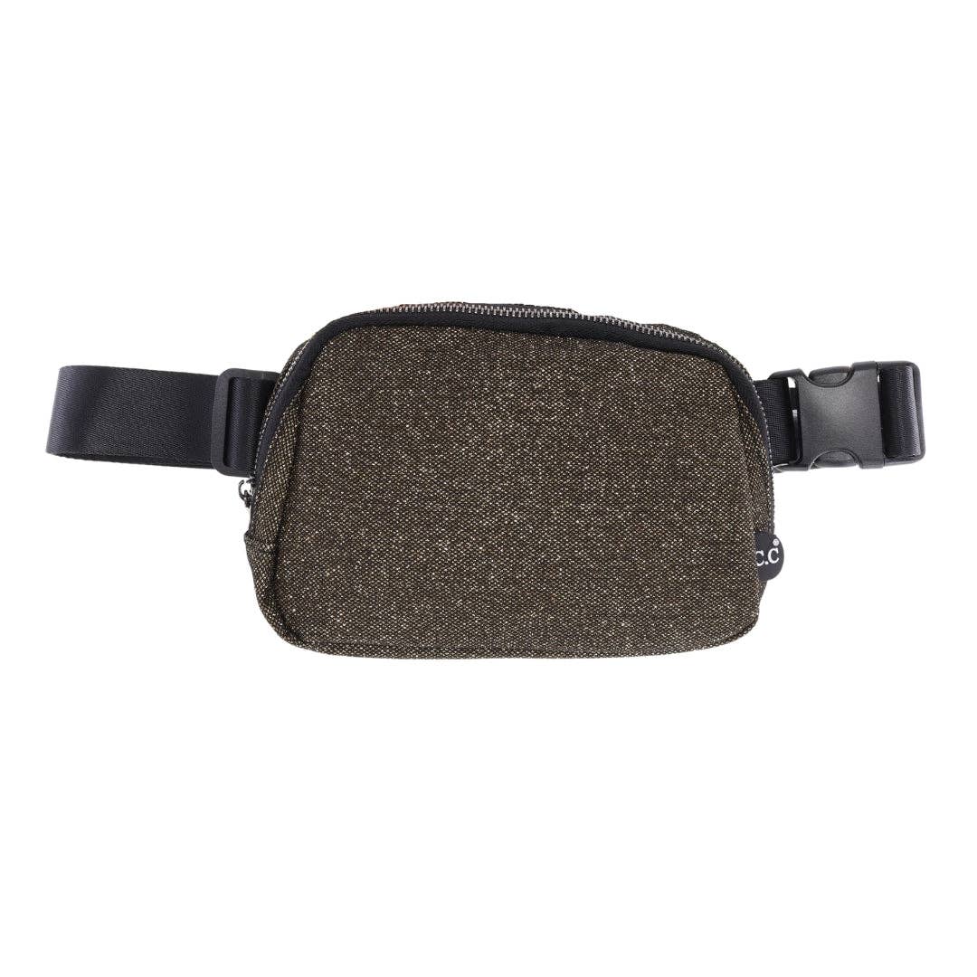 Glitter Mesh C.C Belt Bag BGS0062: Smoky Topaz