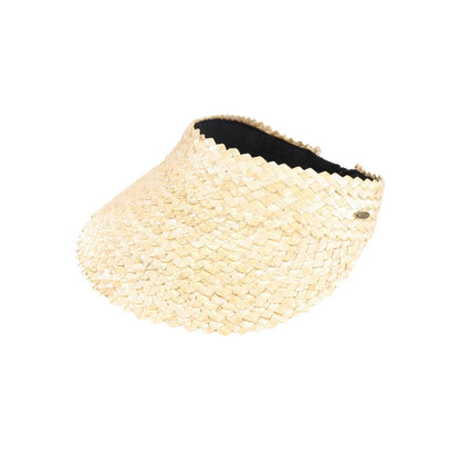 Textured Wheat Straw C.C Sun Visor SVE0053: Brown