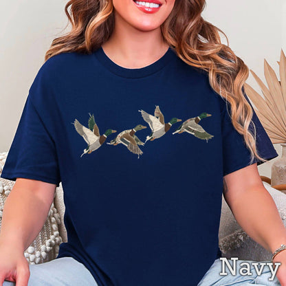Patchwork Mallard Duck Graphic T-Shirt | Gildan : White / Extra Large