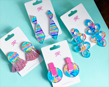 Rocking Retro Acrylic Janey Dangle Earring
