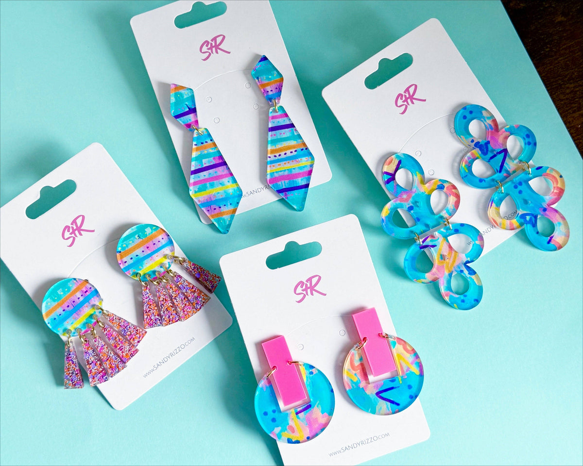 Rocking Retro Acrylic Allison Dangle Earring