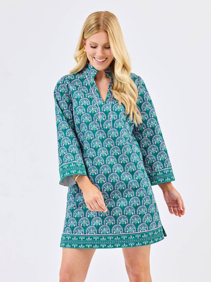 Mary Square Brenda Dress | Sunshower Flora Ocean