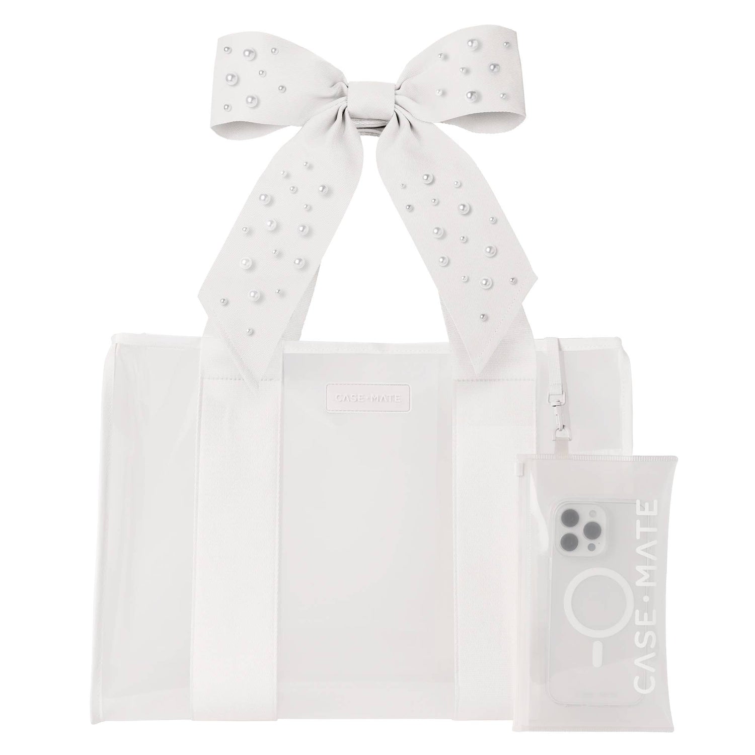 Case-Mate Ivory Pearl Bow Jelly Tote Bag Bride