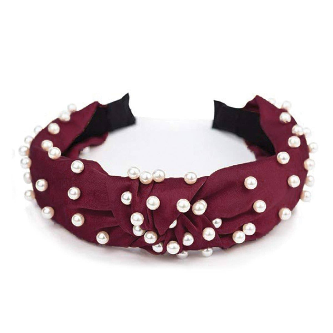 Paige Satin Headband: Berry