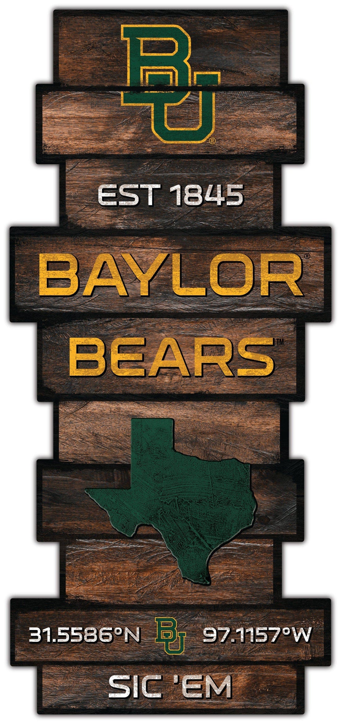 Baylor Wood Celebration Celebration Stack 24&quot; Sign