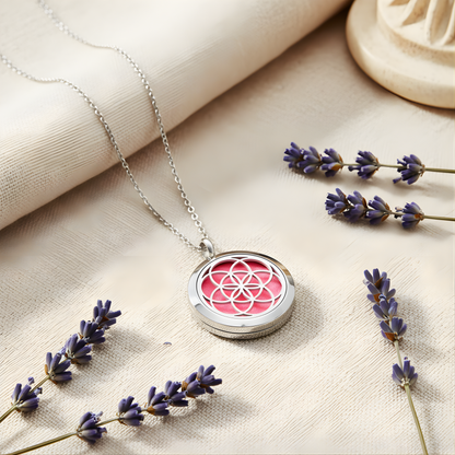 Flower of Life Essential Oil Diffuser Necklace