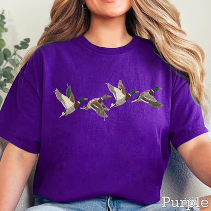 Patchwork Mallard Duck Graphic T-Shirt | Gildan : White / Large