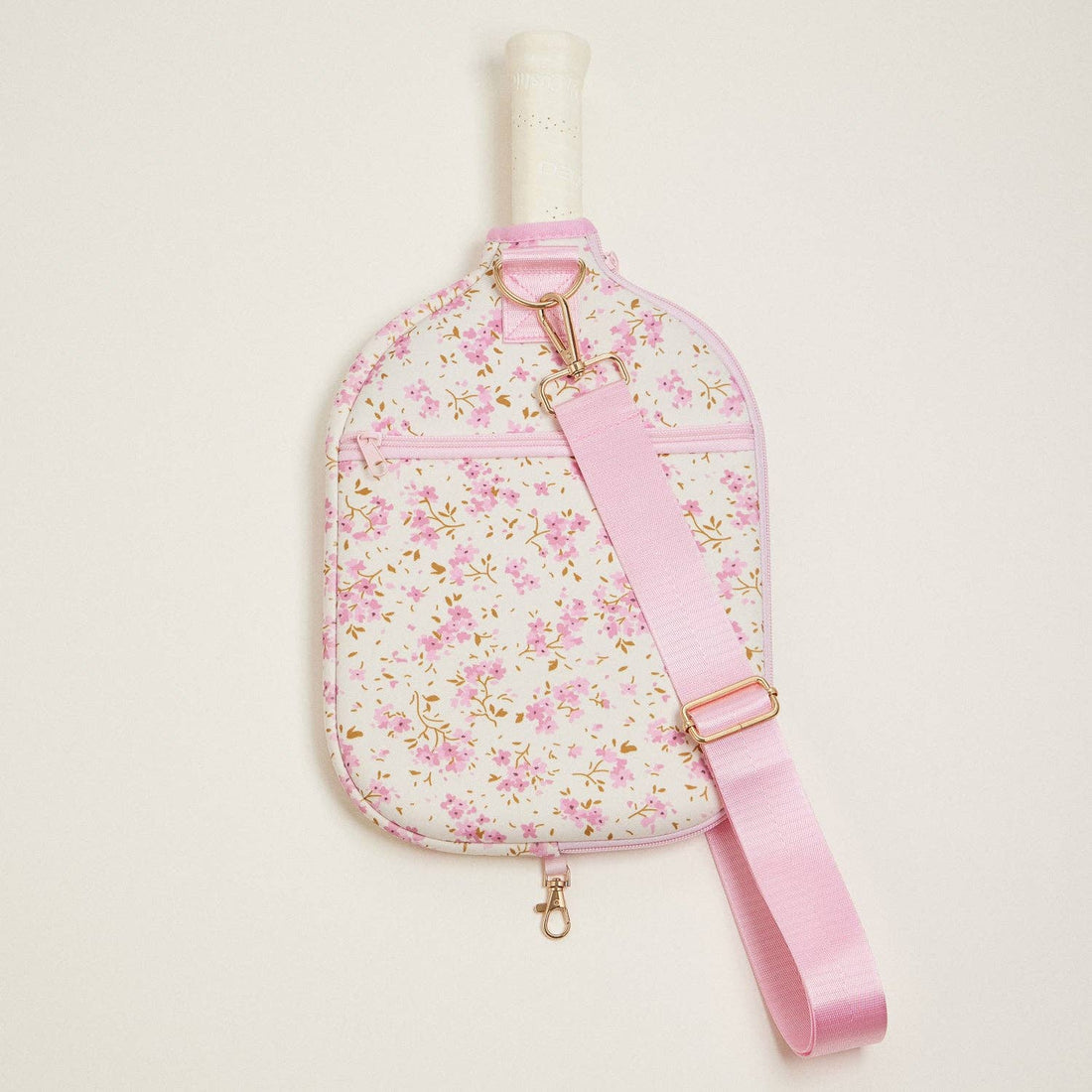 Boho-Floral-Neoprene-Pickleball-Paddle-Bag: Lavender / One / 5AG78019