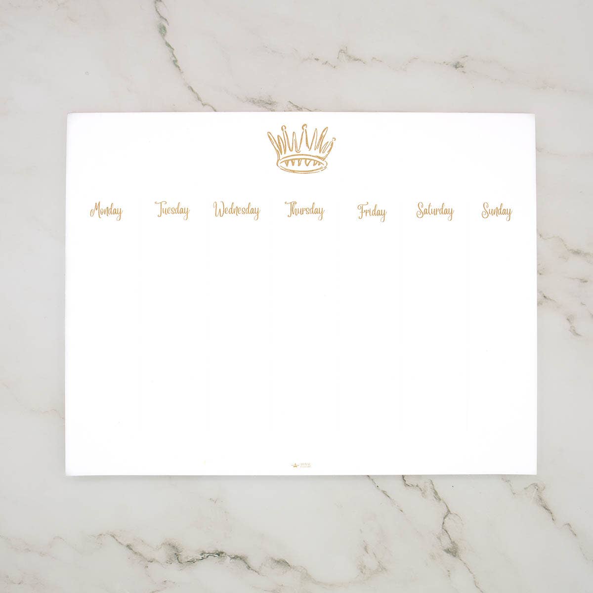 La Couronne Weekly Planner   White/Gold   11x8.5.                   The Royal Standard