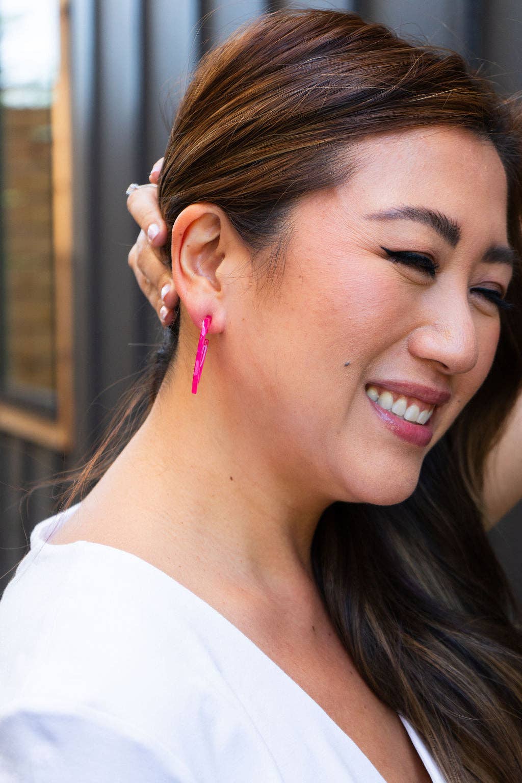 Heart Hoops - Hot Pink // Valentine&