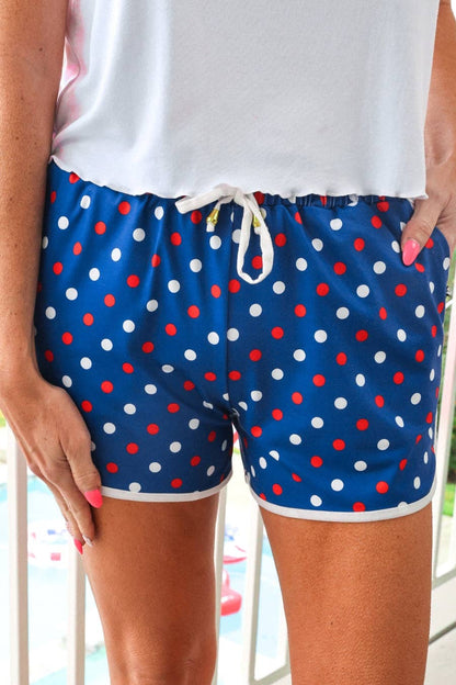 Americana Polka Dot Everyday Shorts: by Jess Lea