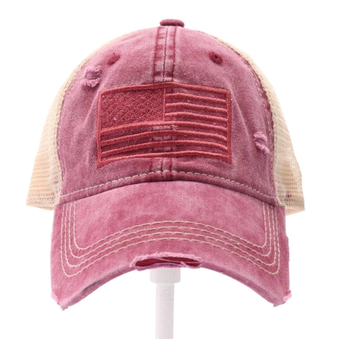 Monochrome USA Embroidered High Pony CC Ball Cap BT926: Mustard