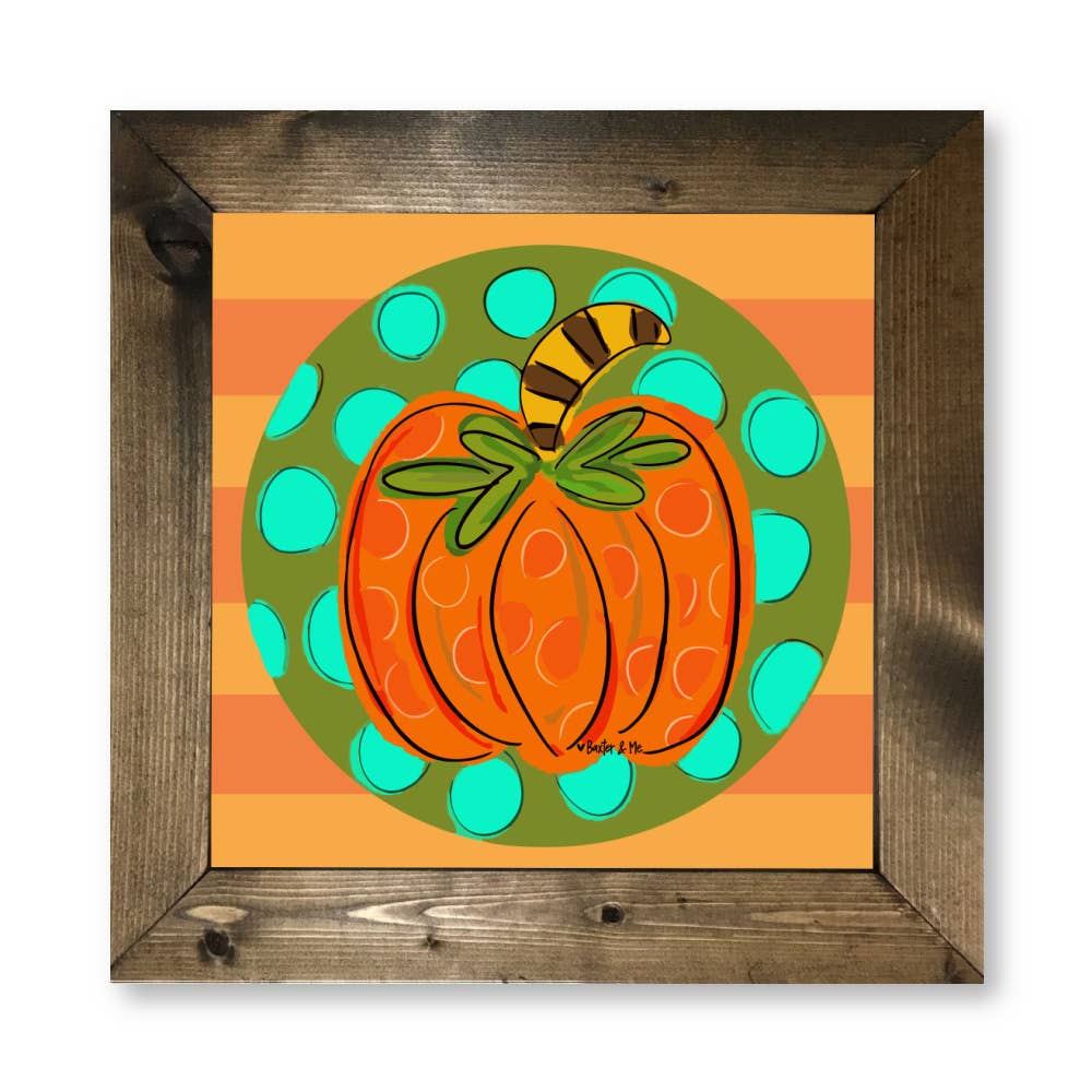 Speckled Pumpkins - Framed Art: 12&quot; x 12&quot;