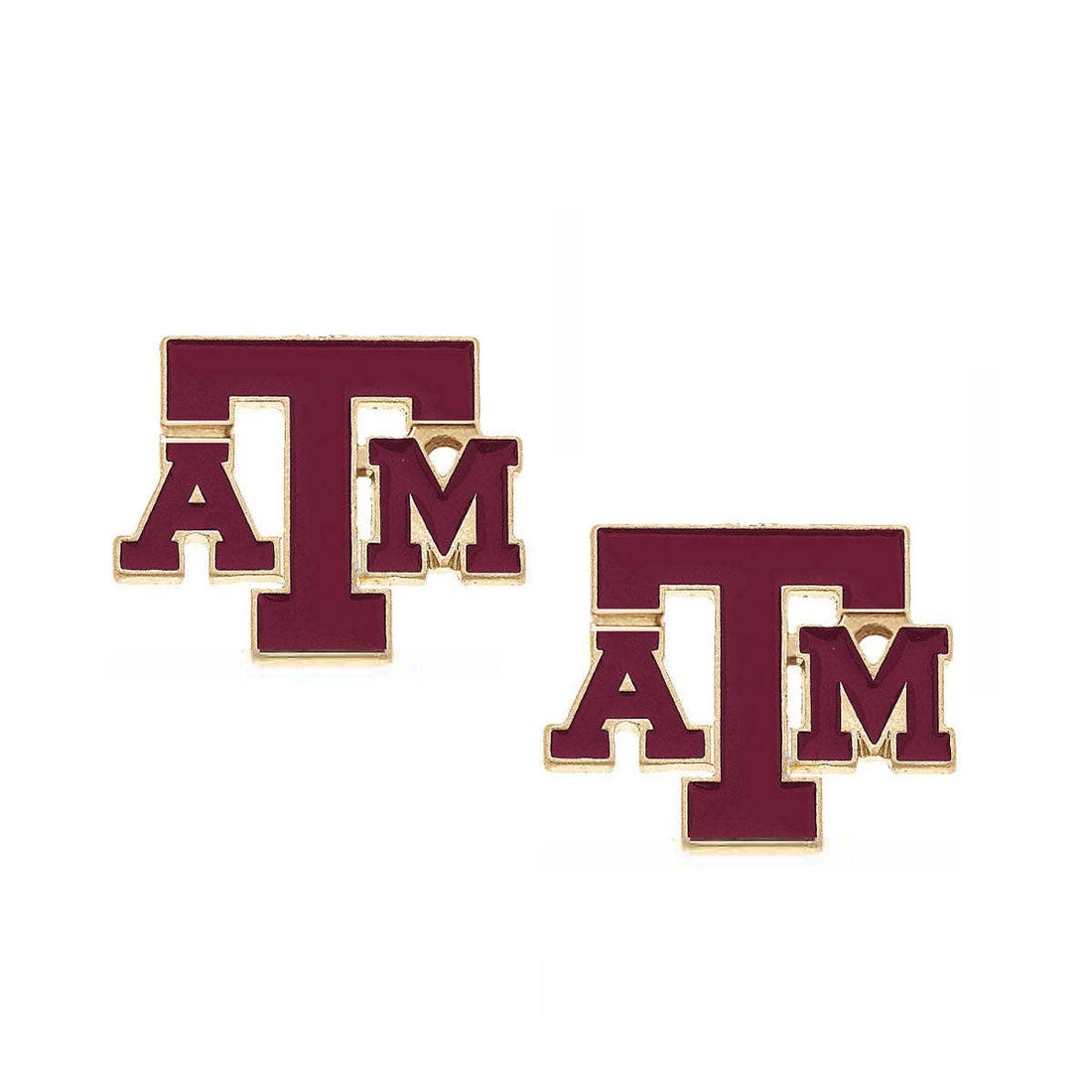 Texas A&amp;M Aggies Enamel Stud Earrings in Maroon