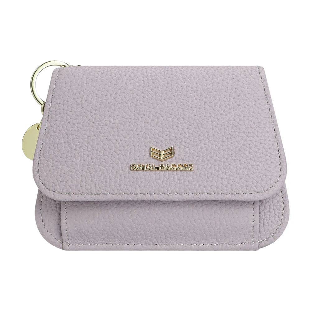 2443 Leather RFID Keychain Wallet: Black
