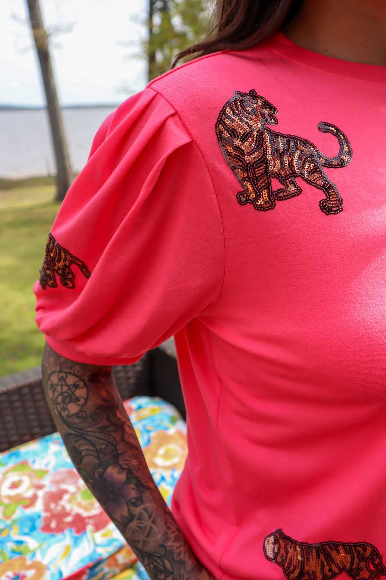 Sequin Tiger Sets: Pink