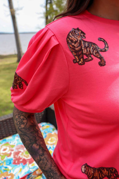 Sequin Tiger Sets: Pink