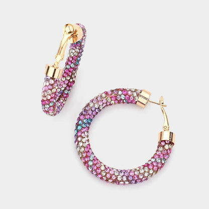 Rhinestone Pave Hoop Earrings
: Rdmt