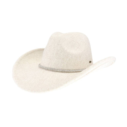 CC Reno Vegan Fabric Cowboy Hat: Heather Oatmeal
