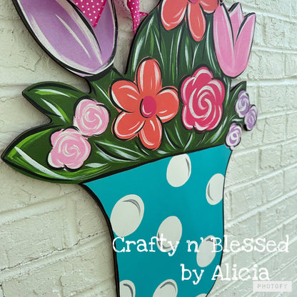 Funky Flower Pot Door Hanger