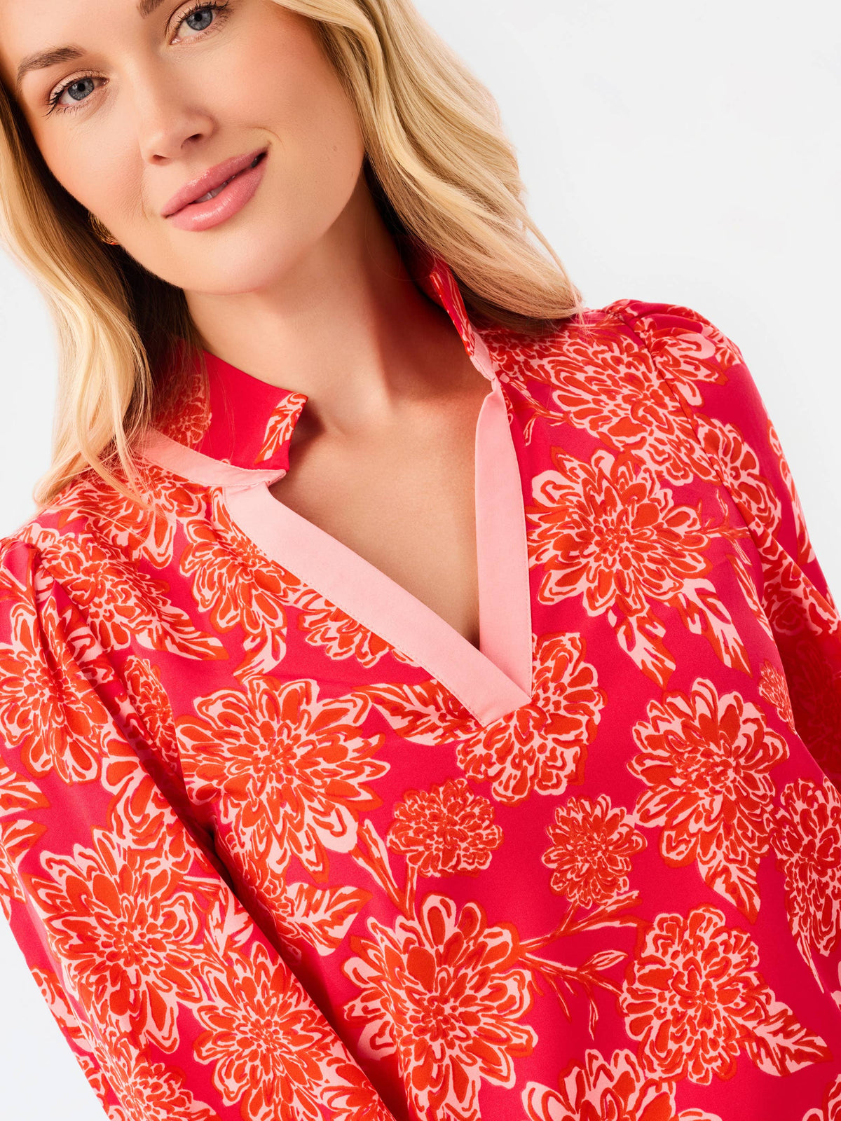 Kayla Top | Drift Blooms Pink: PK S-L
