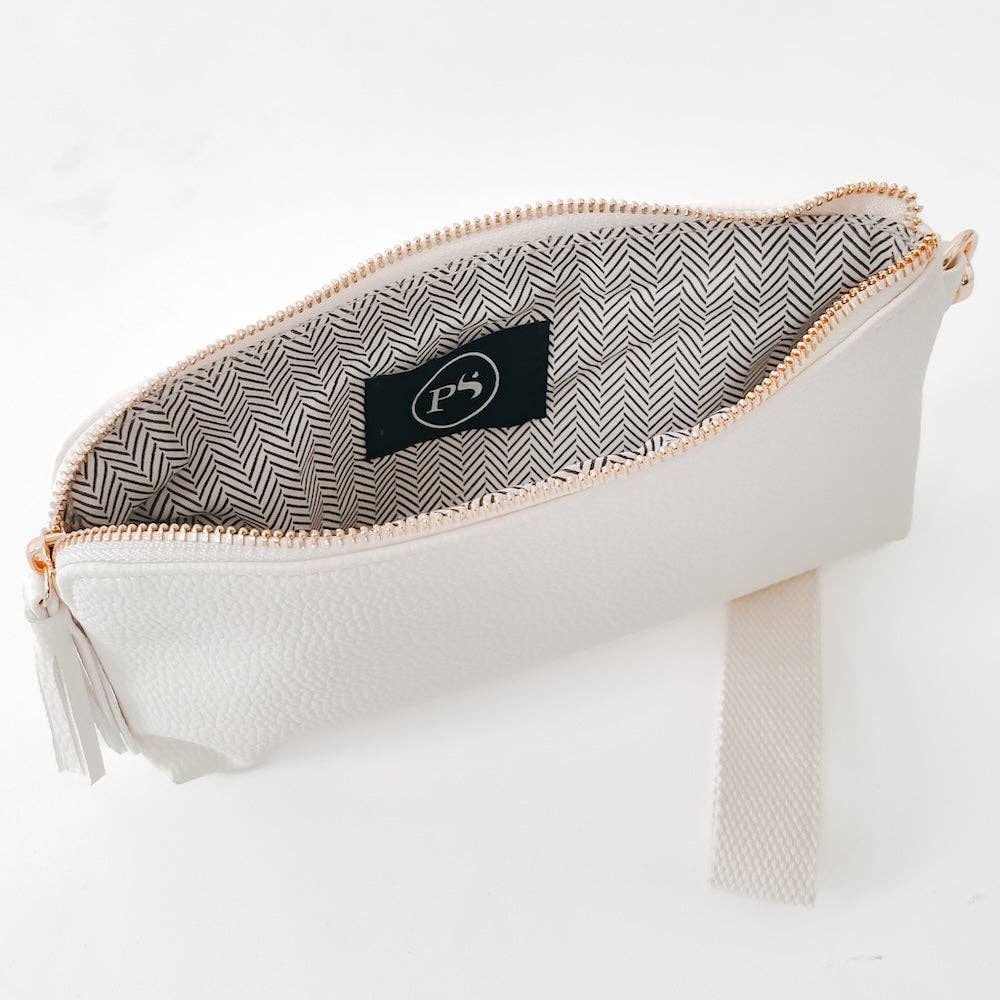 Cece Card Holder Clutch Bag Wholesale: Cream