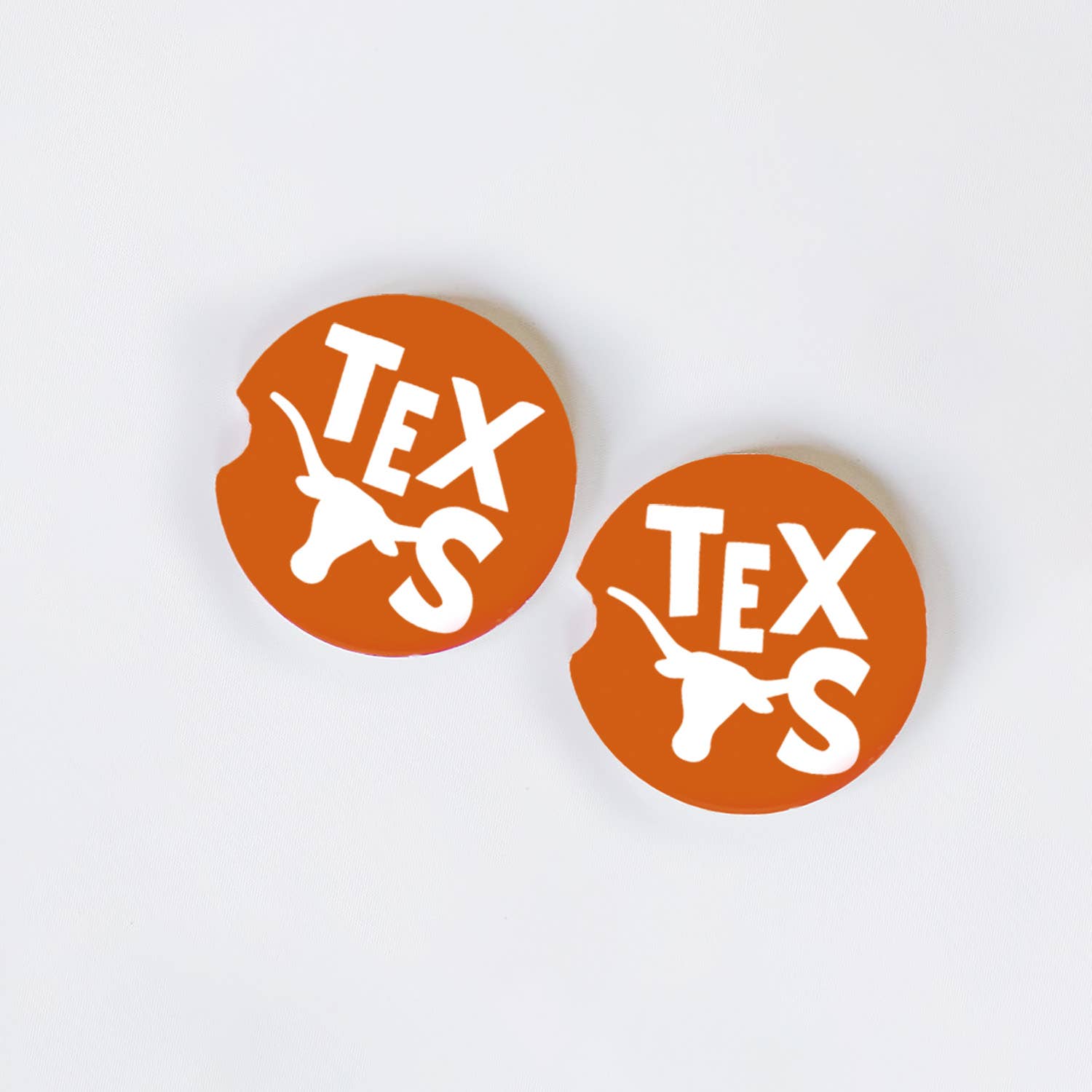 Texas Car Coasters Burnt Orange