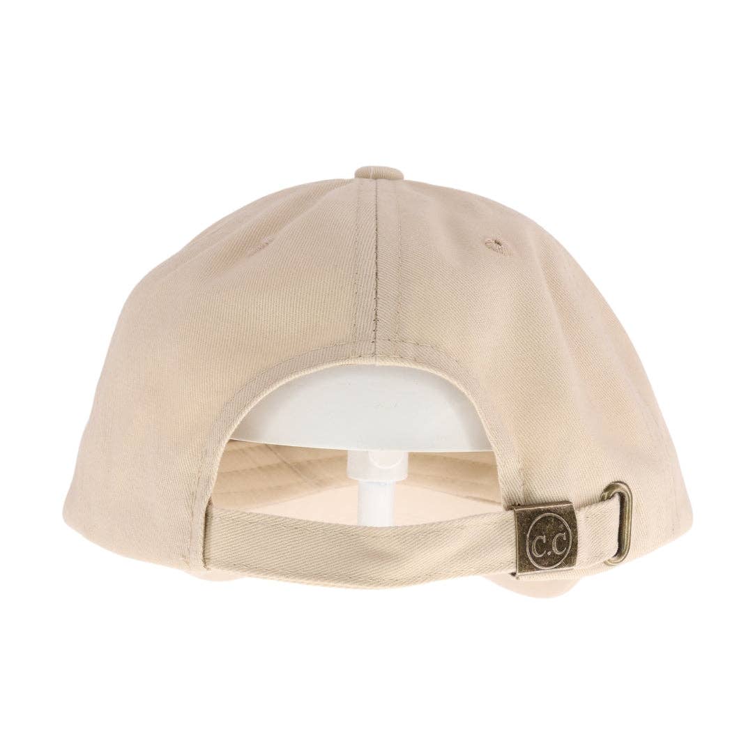 Unisex Chenille USA Flag Patch C.C Ball Cap BAB8002: Beige