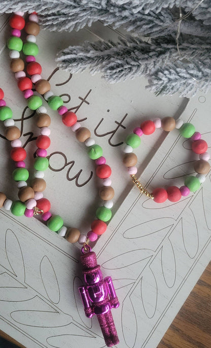 Pink Nutcracker Necklace