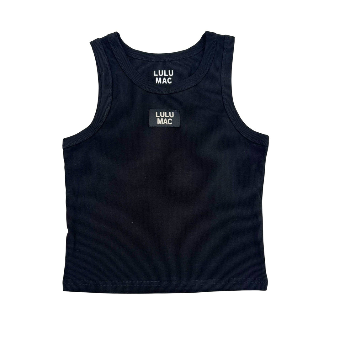 DD-TANK BLACK LULU MAC SOLID TANK TOPS: BLACK / Small