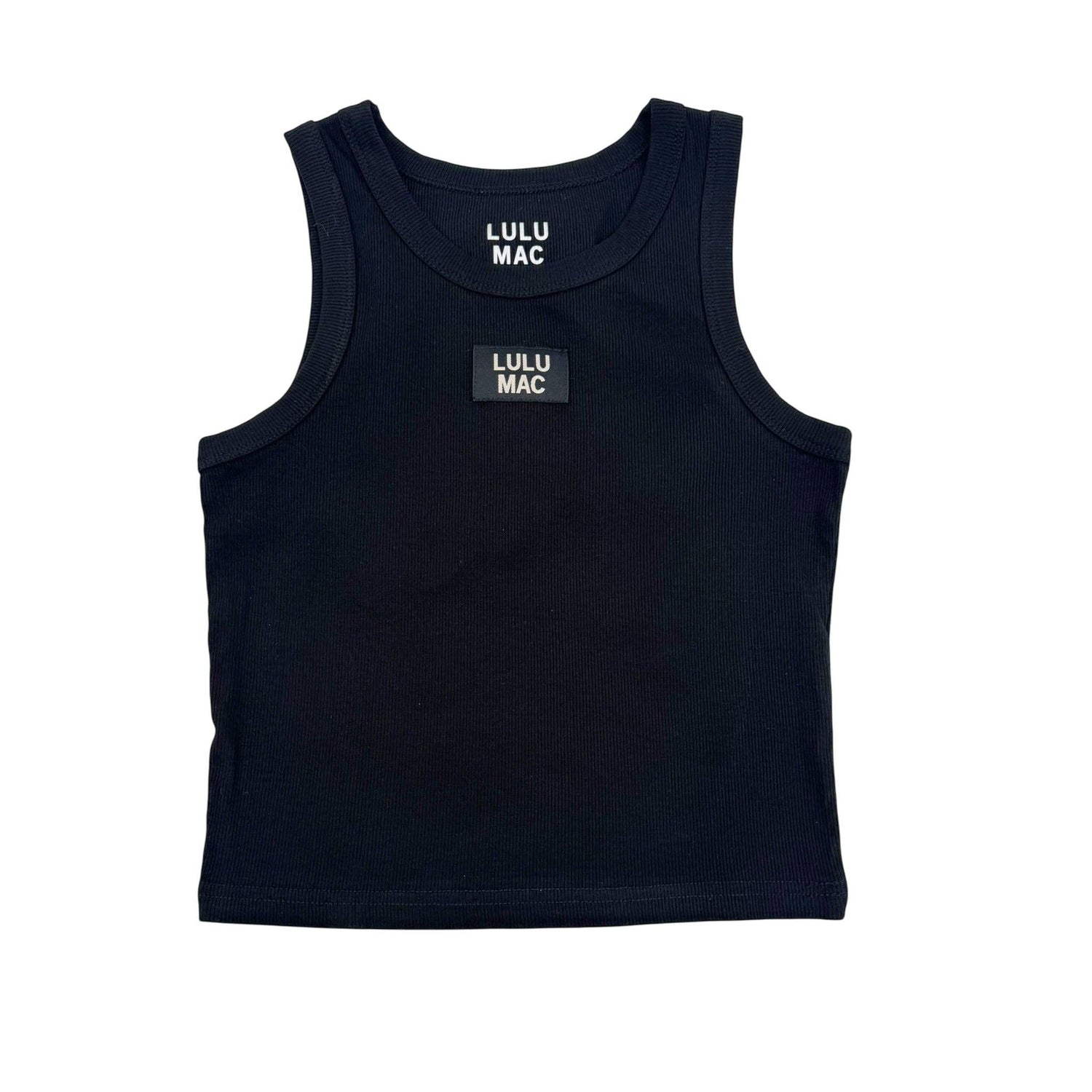 DD-TANK BLACK LULU MAC SOLID TANK TOPS: BLACK / Small