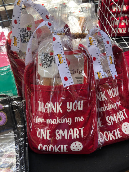 Teacher Pot Holder Gift - Smart Cookie: Red / Thank You for Making Me One Smart Cookie