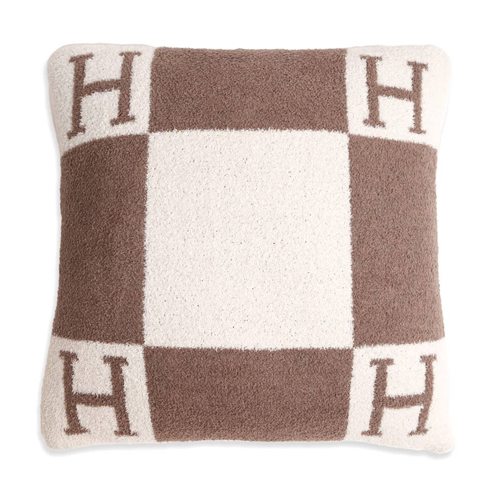 H Patterned Cushion Cover / Pillow Case
: Blue