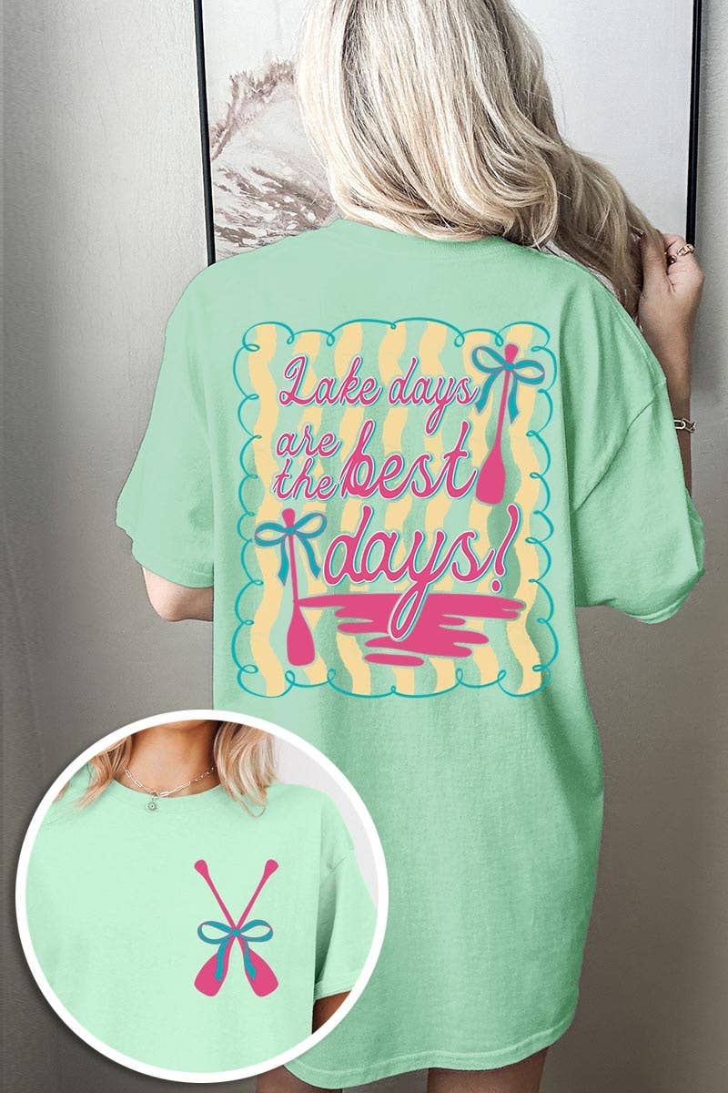Lake Days  Graphic Tee: MINT