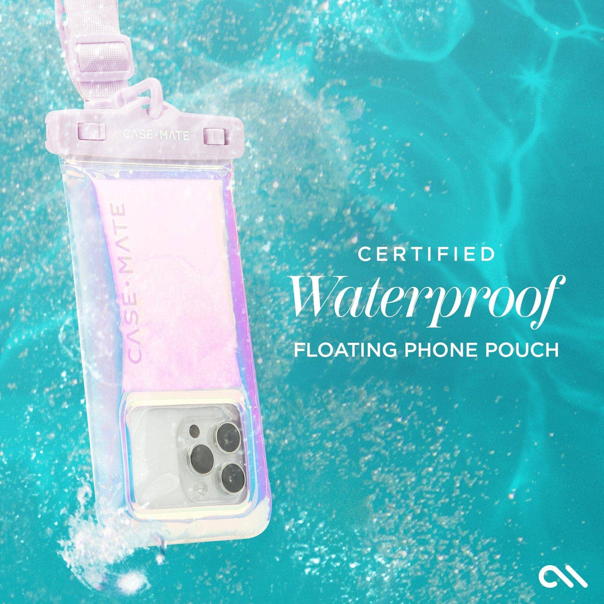 Case-Mate Waterproof Floating Phone Pouch: Iridescent