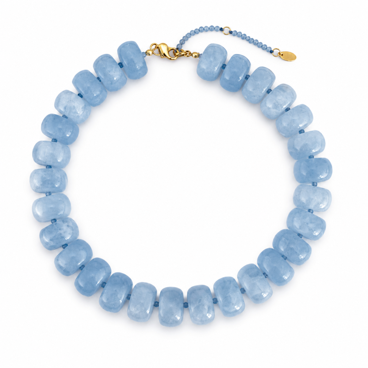 Chunky Resin &amp; Natural Stone Bead Necklace: Red Jasper Glow
