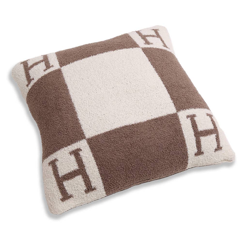 H Patterned Cushion Cover / Pillow Case
: Blue