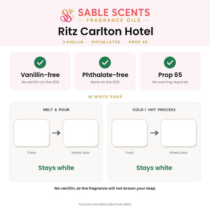 Ritz Carlton Hotel (Type) Fragrance Oil: 4 oz