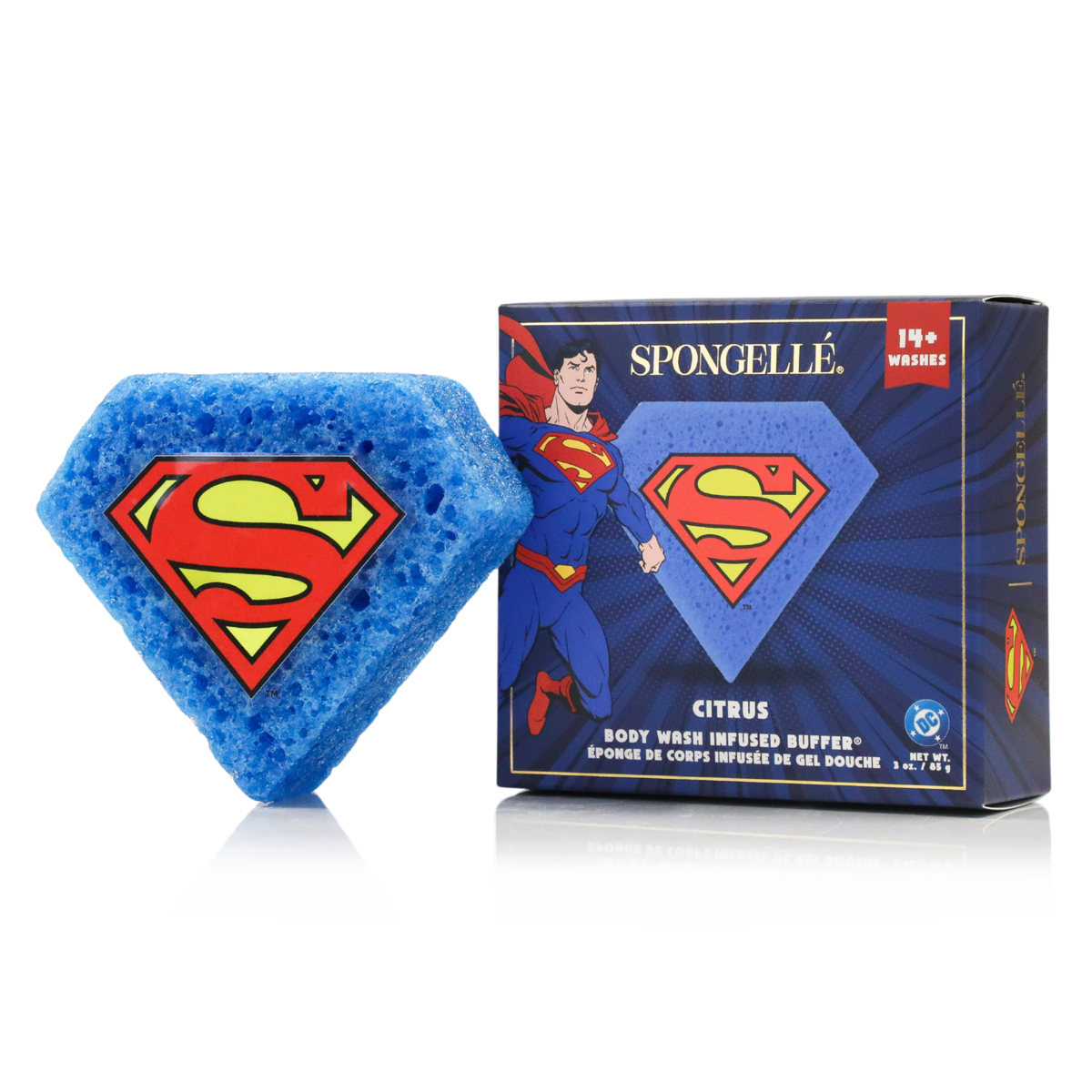 Superman Citrus DC Body Wash Infused Buffer