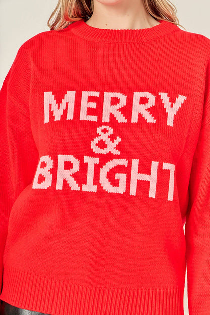 English Laundry Sweater: RED / MERRY &amp; BRIGHT