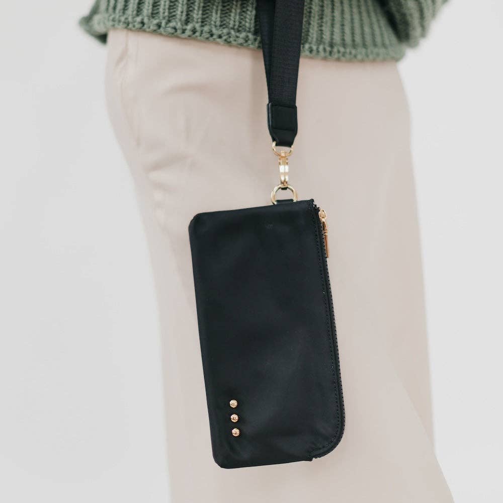 Cove Double Zip Nylon Wristlet Wallet Wholesale: Teal