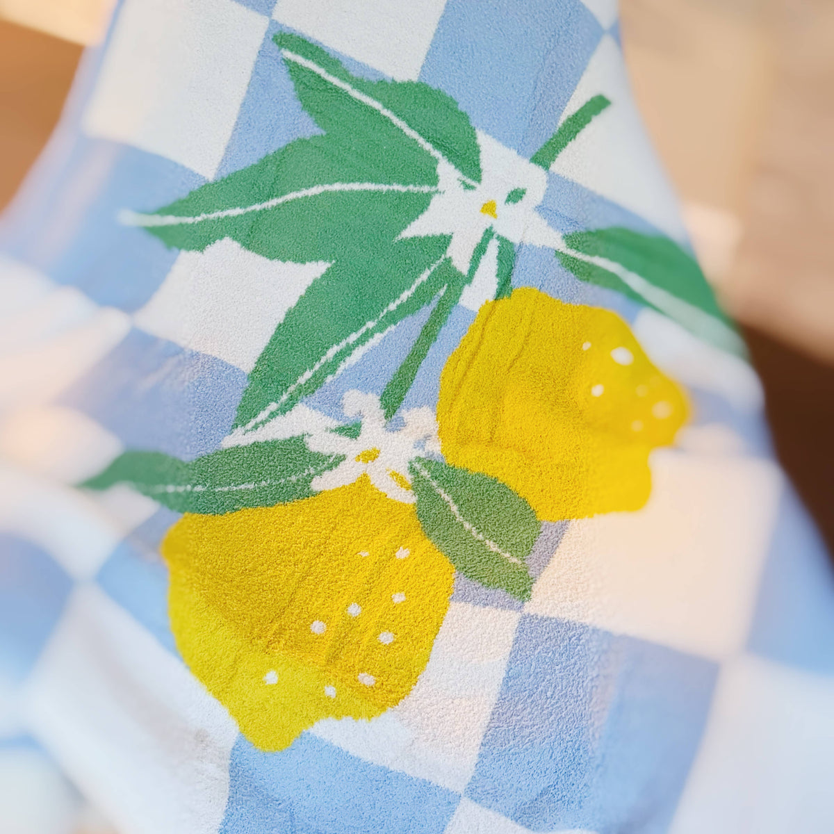 Lemon Drop Gingham Blanket - Soft &amp; Sweet Throw