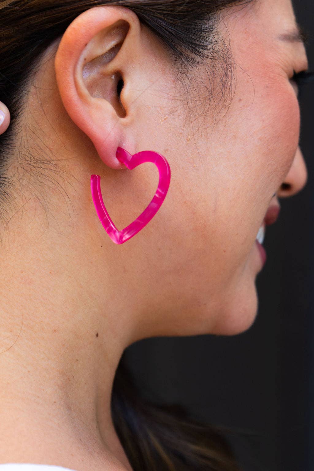 Heart Hoops - Hot Pink // Valentine&