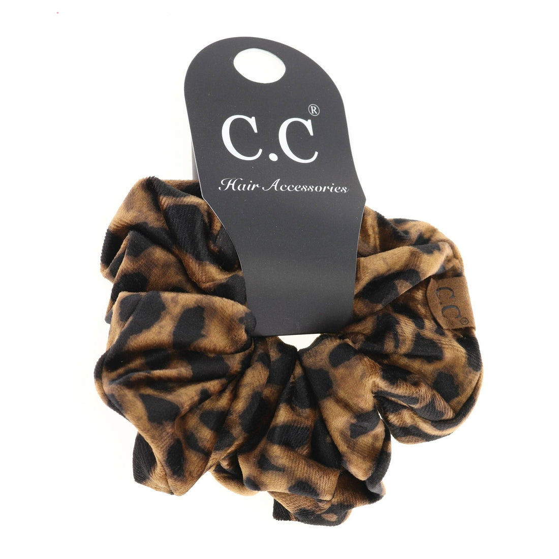 Leopard Print Velvet Ponytail C.C Women&
