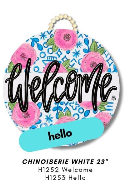 DK Chinoiserie Large Hanger: Welcome