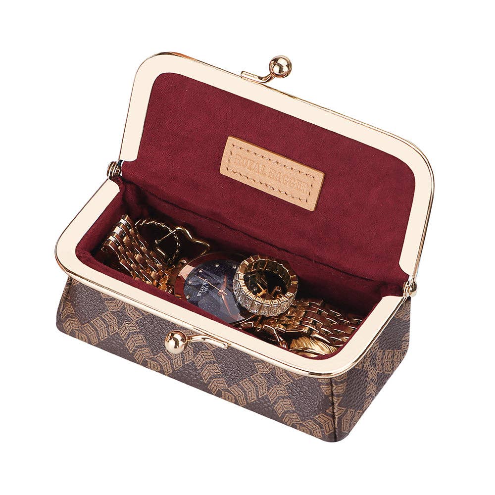 5125 Canvas &amp; Leather Jewelry Case: Coffee